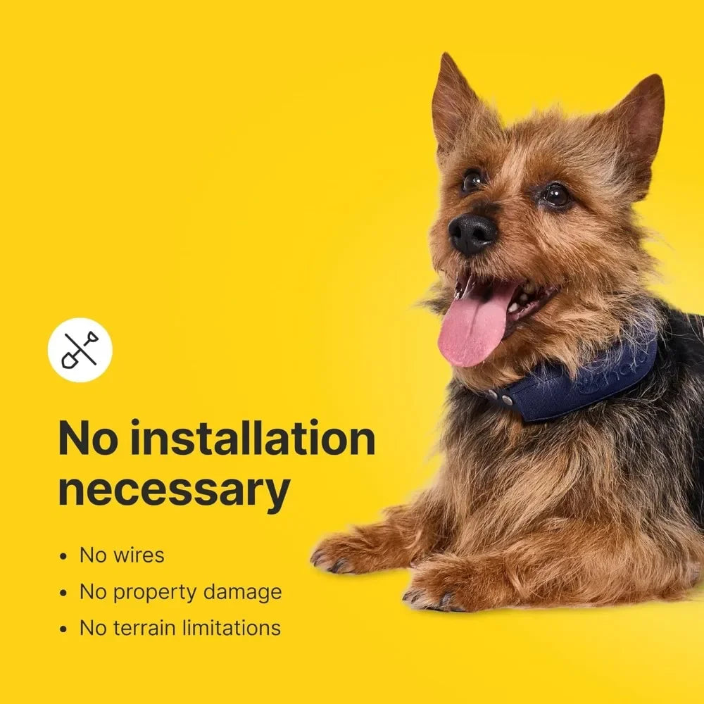 New Premium GPS Wireless Dog Fence & Dog Training Collar with GPS Tracker, Subscription Required, Waterproof, One Size