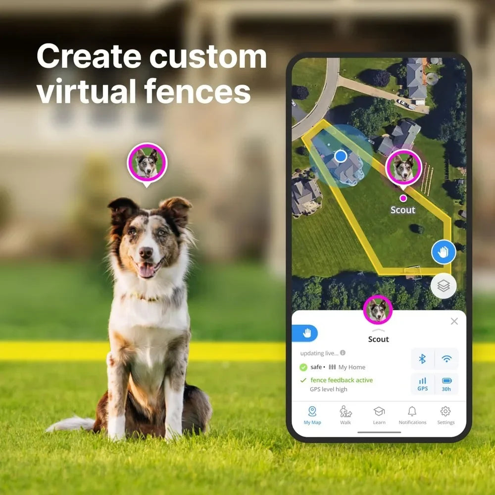 New Premium GPS Wireless Dog Fence & Dog Training Collar with GPS Tracker, Subscription Required, Waterproof, One Size